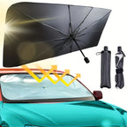 Portable Folding Windshield Sunshade – Universal Automobile Sun Block with Heat Insulation, UV Reflection, and Easy In-Car Storage Design