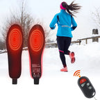 Electric Heated Insoles - Remote Control, Foot Warmers USB Heated Insoles for Men and Women for Outdoor Sports and Indoor Warmth