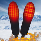 Electric Heated Insoles - Remote Control, Foot Warmers USB Heated Insoles for Men and Women for Outdoor Sports and Indoor Warmth