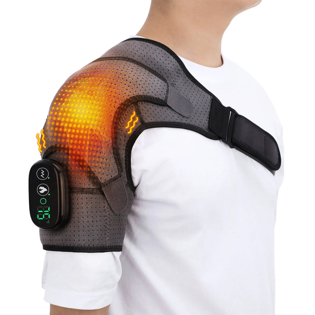 Electric Shoulder Massager Heating Pad - Shoulder Pad Shoulder Support Belt Joint, Arthritis, Pain Relief and Physiotherapy