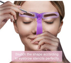 Eyebrow Stencil Kit – 8 Shapes with Handle & Head Strap
