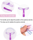 Eyebrow Stencil Kit – 8 Shapes with Handle & Head Strap