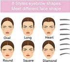 Eyebrow Stencil Kit – 8 Shapes with Handle & Head Strap
