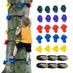 Ninja Tree Climbing Kit – 20 Durable Holds with 6 Straps for Kids and Adults, Fun Backyard Climbing Set for Fitness, Adventure, and Outdoor Play