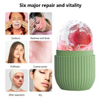 Face Lifting Ice Roller Ball Massager - Reusable Facial Roller Silicone Freezer Ice Roller Mold