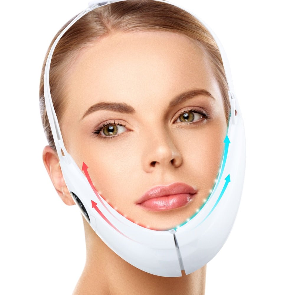 Facial Lifting EMS Massage Device with LED Photon Therapy Face Slimming Vibration Massage