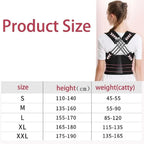 Fully Adjustable Posture Corrector -  Improve Spine Clavicle Brace Posture Vest Back Posture Corrector Belt