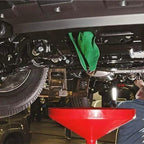 Flexible Oil Draining Funnel - Filter Extended for Discharging Oil from Cars, Trucks & Motorcycles