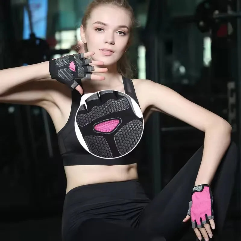 Breathable Anti-Slip Half-Finger Gloves – Fitness and Cycling Gloves for Summer Workouts