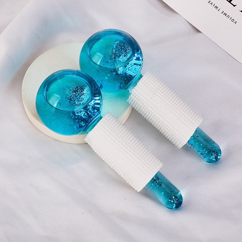 Ice Globes Facial - Crystal Ball Massager for Face, Neck and Eyes, Daily Beauty, Skin Tightening, Anti Aging, Reduce Puffiness and Wrinkles