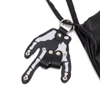 Gothic Skeleton Hand Leather Belt Clip Keychain