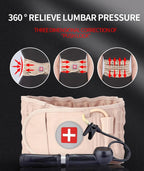 Lumbar Decompression Belt for Back Pain Relief, Waist, Brace, Spinal, One Size fits up to 49" Waistline