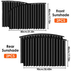 Magnetic Car Sun Shade Window Sliding Curtain - Car Window Sun Shades Universal Privacy Magnetic Car Window Curtains Slidable Sun Protection
