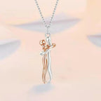 Love Forever Hug Cute Couple Necklace