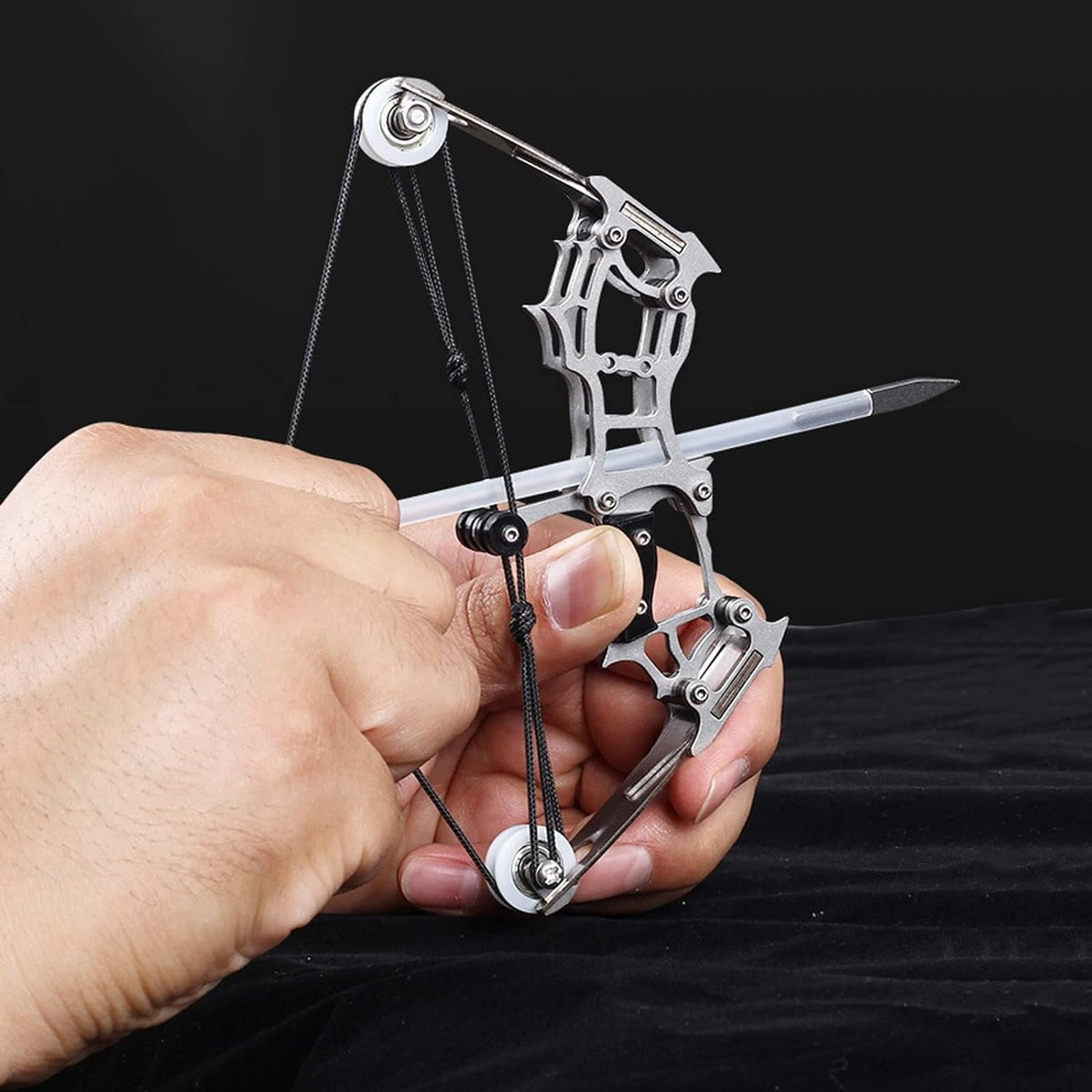 Mini Toothpick Archery Game - Small Pulley Bow Arrow Shooting Toy for Indoor and Outdoor
