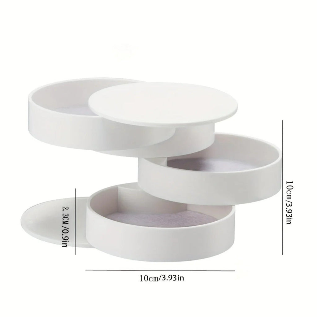 Multi-Layer Rotating Jewelry Organizer - Rotating Small Jewelry Box