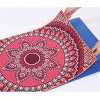 Non-Slip Portable Yoga Pilates Pad - Yoga Mat Towel Cover Ideal for Hot Yoga, Pilates