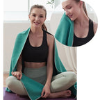 Non-Slip Portable Yoga Pilates Pad - Yoga Mat Towel Cover Ideal for Hot Yoga, Pilates