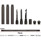 Screw-Together Trekking Staff with Camp Tool Heads – 3 to 6 Aluminum Tubes