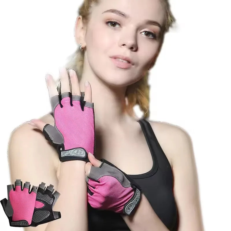 Breathable Anti-Slip Half-Finger Gloves – Fitness and Cycling Gloves for Summer Workouts