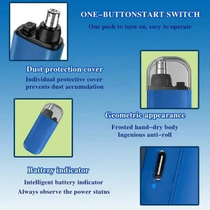 Portable & Rechargeable Nose Hair Trimmer - Precision Grooming On-the-Go