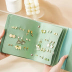 PU Leather Earrings Organizer Album – Ear Studs Holder, Storage Bag, Travel Jewelry Case
