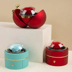 Preserved Flower Ring Box – Elegant Velvet Jewelry Gift Box for Engagements, Proposals, Weddings & Romantic Valentine’s Surprises