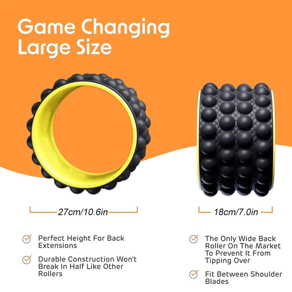Wheel Back Roller Massager - Deep Tissue Massage
