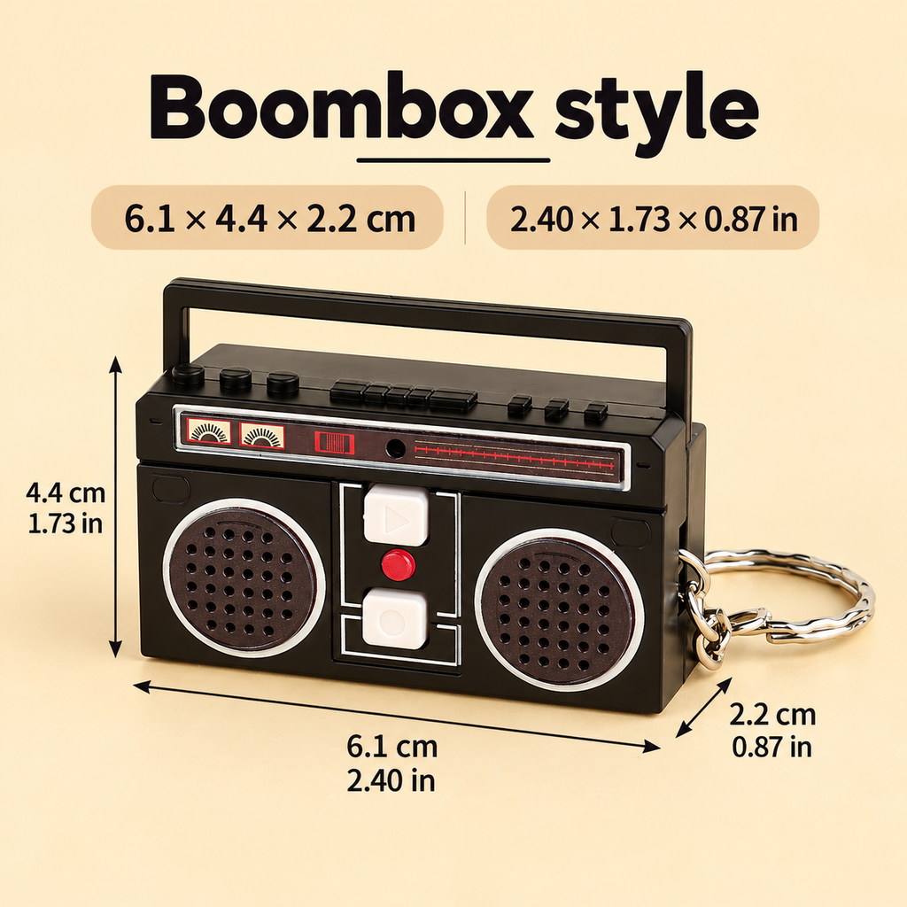 Retro Tape Recorder Keychain