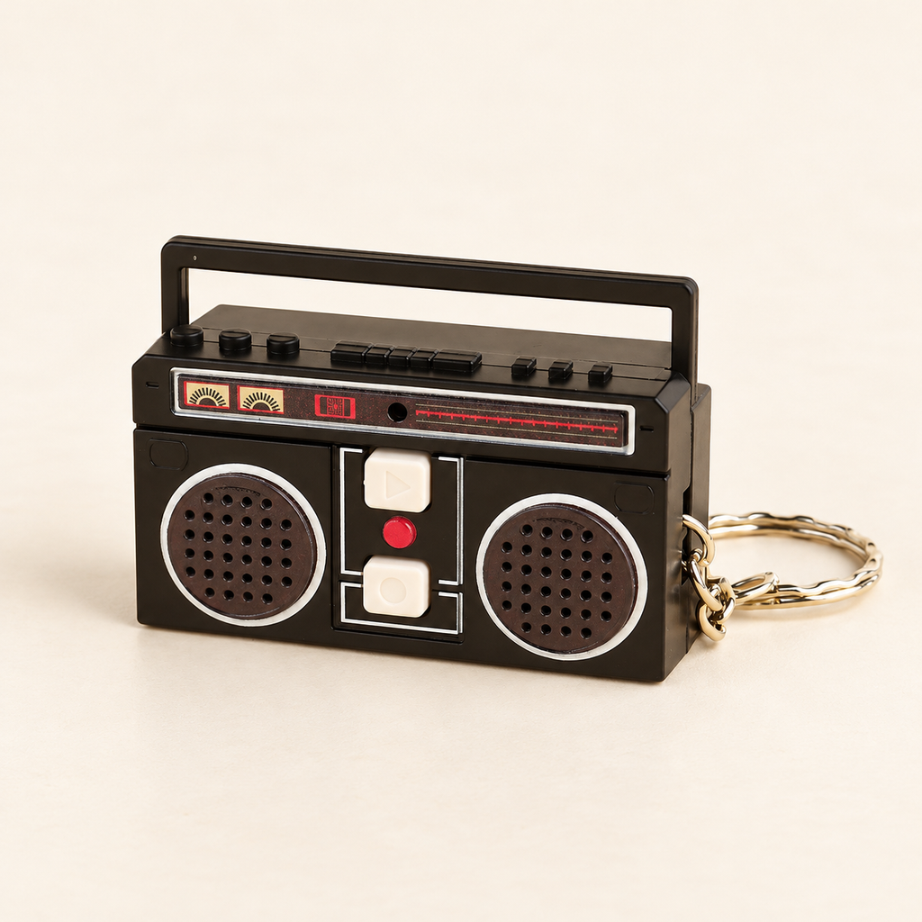 Retro Tape Recorder Keychain