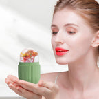 Reusable Ice Bucket Facial Massage - Face Lifting Ice Roller Ball Massager for Shrink Pores, Anti-Wrinkle, Reduce Puffiness, Improve Skin Elasticity and Stripes