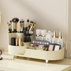 Rotating Makeup Organizer - 360 Rotating Makeup Organizer for Vanity with Brush Holder