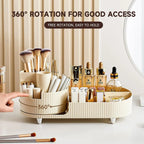 Rotating Makeup Organizer - 360 Rotating Makeup Organizer for Vanity with Brush Holder