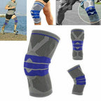 Silicone Spring Knee Compression Sleeve with Side Stabilizers