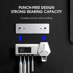 Smart UV Toothbrush Holder - Multifunctional Toothbrush Sanitizer, Disinfector & Automatic Toothpaste Dispenser Squeezer