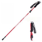 Telescopic Trekking Pole & Walking Stick – Single Adjustable Aluminum Pole, 4-Section T-Handle or 5-Section Folding