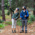 Telescopic Trekking Pole & Walking Stick – Single Adjustable Aluminum Pole, 4-Section T-Handle or 5-Section Folding