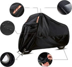 Thick Oxford Waterproof Motorcycle Cover -  Anti Dust Rain UV Indoor/ Outdoor Motorcycle Protector