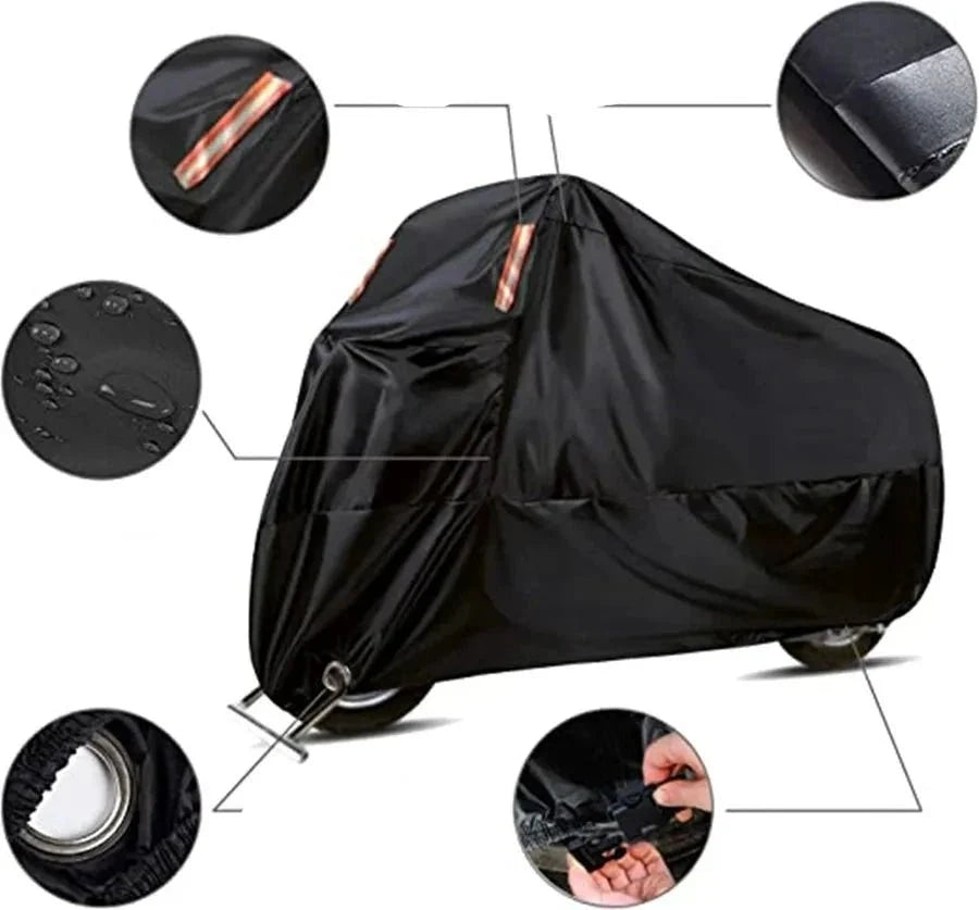 Thick Oxford Waterproof Motorcycle Cover -  Anti Dust Rain UV Indoor/ Outdoor Motorcycle Protector