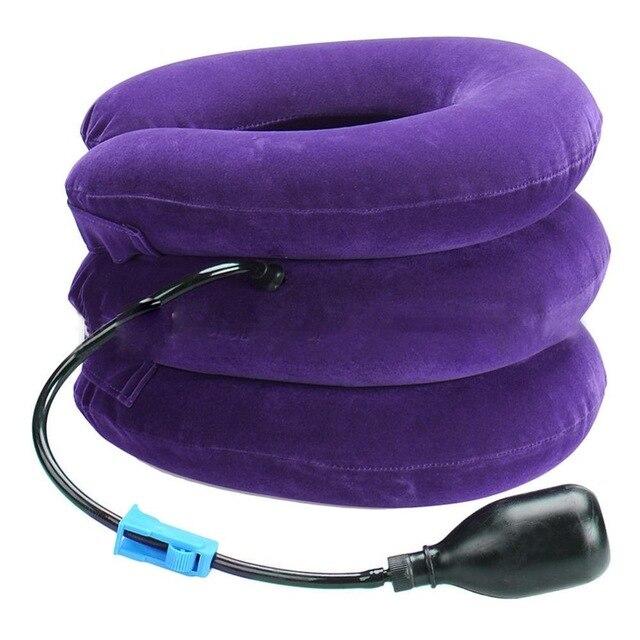 Three Layers Cervical Neck Traction Inflatable Pillow