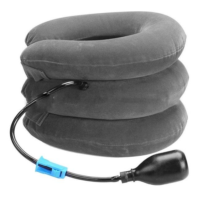 Three Layers Cervical Neck Traction Inflatable Pillow
