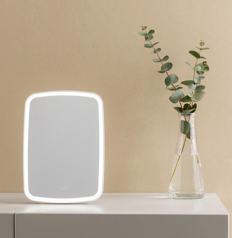 Touch-Sensitive Portable Makeup Mirror - With LED Brightness, Adjustable and USB Rechargeable