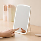 Touch-Sensitive Portable Makeup Mirror - With LED Brightness, Adjustable and USB Rechargeable
