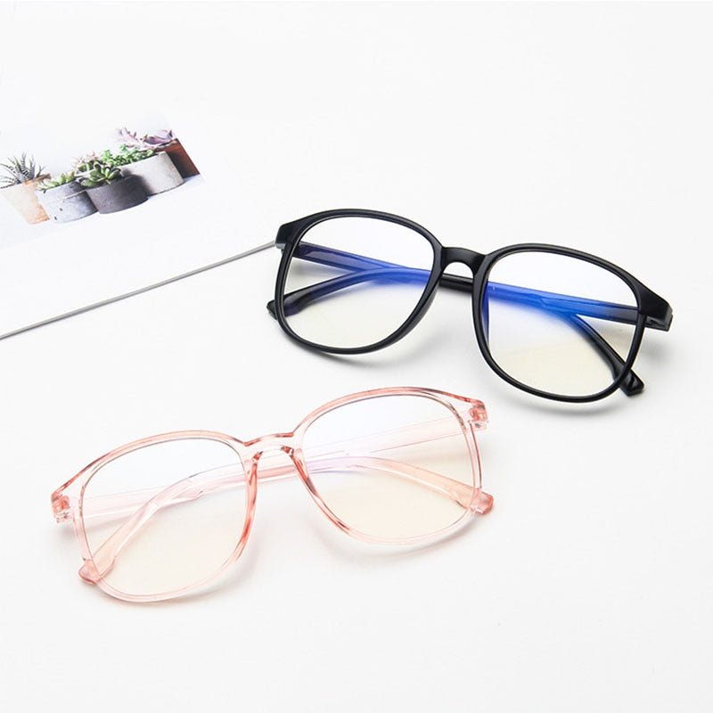 Transparent Anti Blue Light Computer Glasses Round for Women