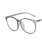 Transparent Anti Blue Light Computer Glasses Round for Women