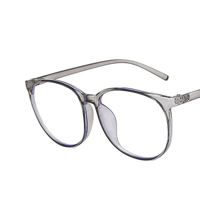Transparent Anti Blue Light Computer Glasses Round for Women