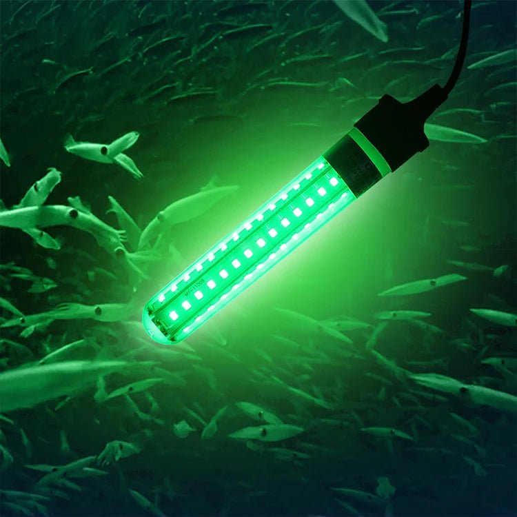 Underwater Night Fishing Light – Green LED Fish Attracting Light, 12 V Battery Clips & USB Lead (6.5 W)