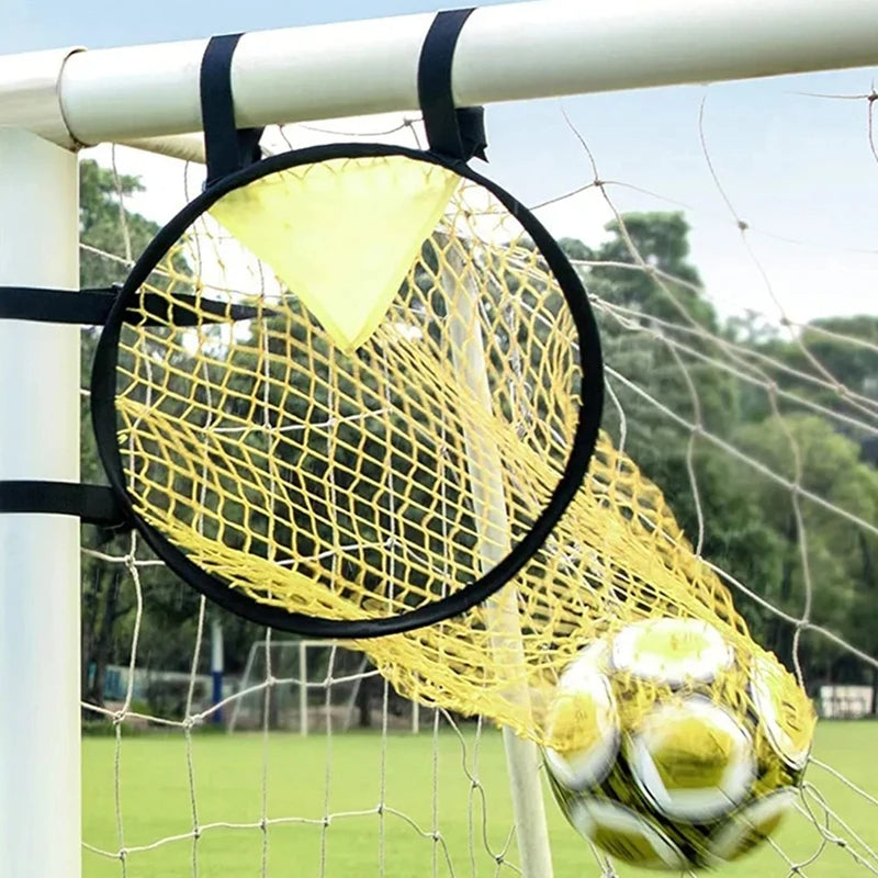 Adjustable Soccer Target Practice Net – Foldable Training Net Bag Improves Shooting Accuracy for Football Players of All Levels